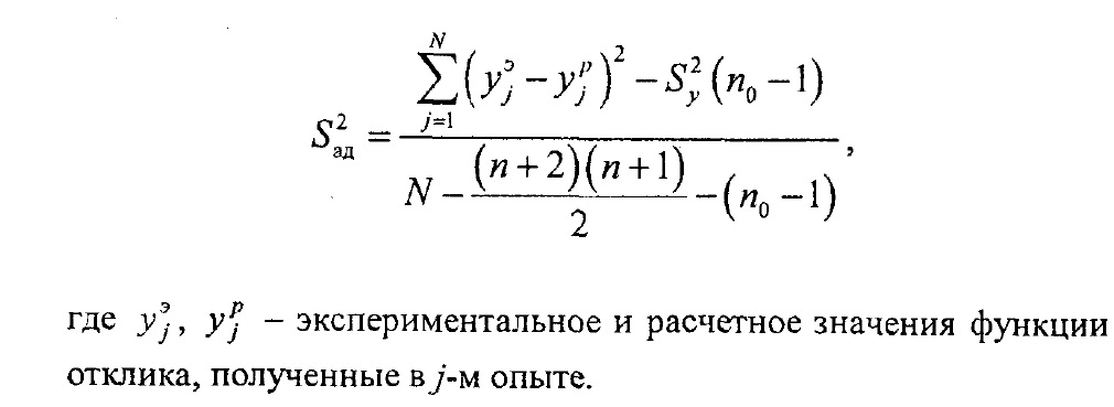 Дисперсия адекватности